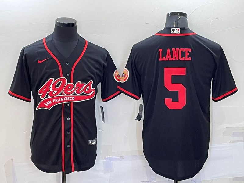 Men San Francisco 49ers #5 Lance Black 2022 Nike Co branded NFL Jerseys